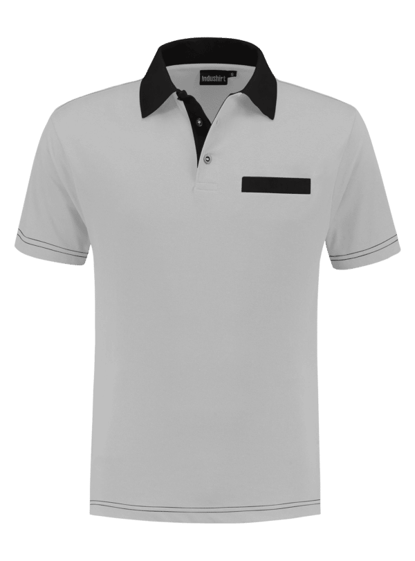 Indushirt-PS-200-Polo-shirt-grey_black_front.png